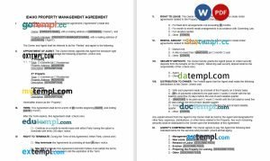 free Idaho property management agreement template, Word and PDF format