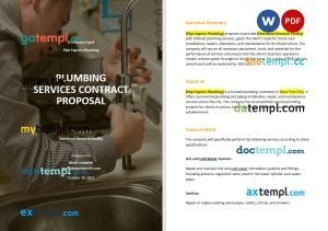 free job contract proposal template, Word and PDF format