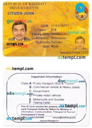 USA Delaware driving license template in PSD format, version 2
