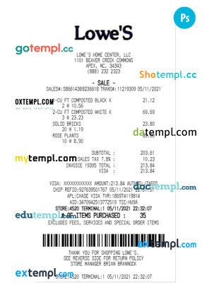 United Kingdom Tesco Mobile utility bill template in Word and PDF format