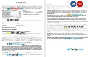 free contract tracking template, Word and PDF format