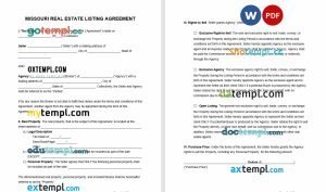 Linea Italia business utility bill, Word and PDF template
