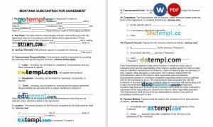free lease to own contract template, Word and PDF format