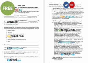 free restaurant catering contract template, Word and PDF format
