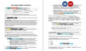 free Ohio employment contract template, Word and PDF format