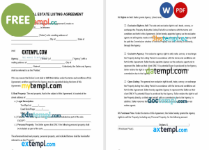 free product supply contract template, Word and PDF format