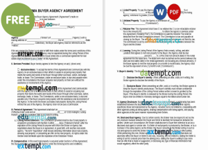 free restaurant investment contract template, Word and PDF format