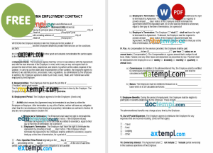 free Oklahoma employment contract template, Word and PDF format