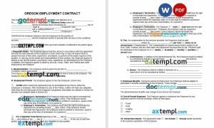 free Oregon employment contract template, Word and PDF format