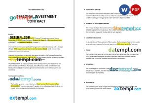 free vendor contract template, Word and PDF format