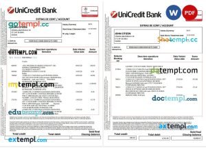 USA FIRST AMERICA Bank statement Word and PDF template
