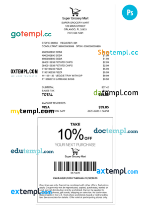 software company paystub template in Word and PDF formats
