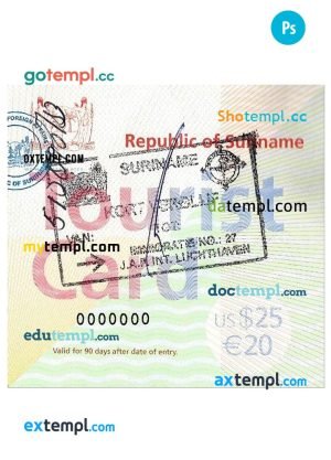 Mongolia travel visa PSD template, fully editable