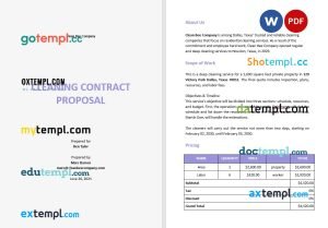free construction contract change orders template in Word and PDF format