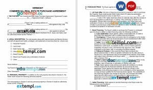free Vermont commercial real estate purchase agreement template, Word and PDF format