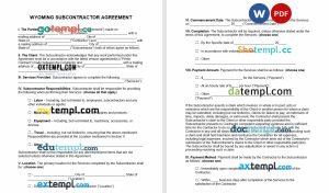 free commercial cleaning services contract template in Word and PDF format