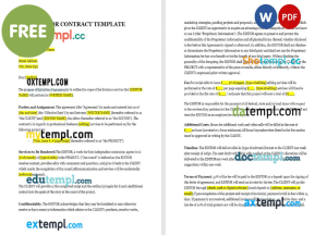free editor agreement template, Word and PDF format