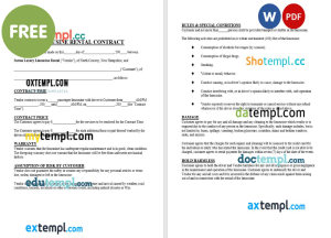 free West Virginia non compete agreement template, Word and PDF format