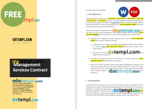 free managed services contract template, Word and PDF format