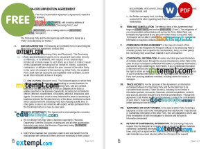 free project contract template, Word and PDF format
