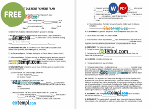 free middle school student contract template, Word and PDF format