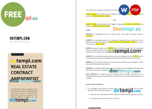 free marketing campaign contract template, Word and PDF format