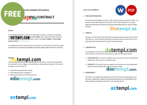 free artist contract template in Word and PDF format