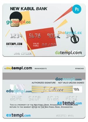 Togo Ecobank mastercard template in PSD format