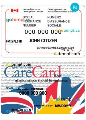 Czechia ID template in PSD format