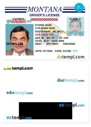 Germany driving license template in PSD format, fully editable, with all fonts