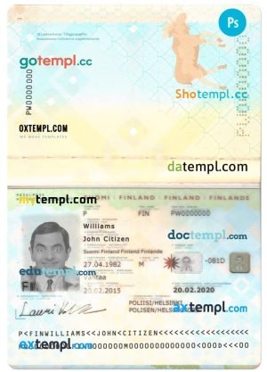 Cambodia entry visa template in PSD format, version 2