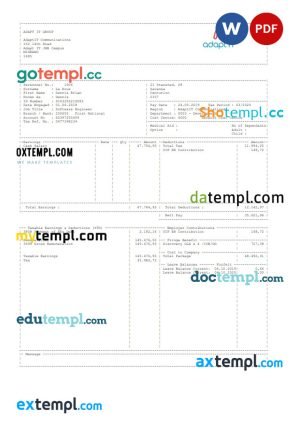 Shotempl utility bill download publications Word example, fully editable