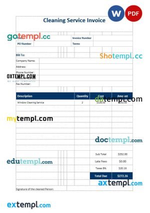 Free Cake Invoice template in word and pdf format