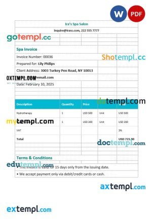 bank statement of account template, Word and PDF format, completely editable