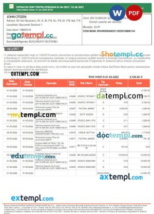 Mongolia Transbank bank statement Excel and PDF template