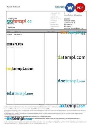 Estonia Coop Pank proof of address bank statement template in Word and PDF format