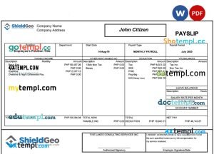 Westpac bank organization statement Word and PDF template