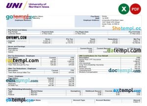 industrial robot company earning statement template in Excel and PDF formats