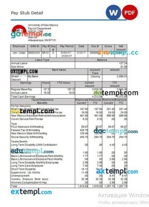 GERMANY SCHUFA utility bill Word and PDF template
