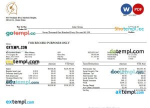 Philippines Globe Business utility bill template in Word and PDF format