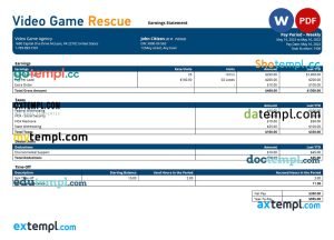 Blank Consulting Invoice template in word and pdf format