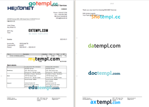 Netherlands Amsterdam Trade Bank statement template in Word and PDF format