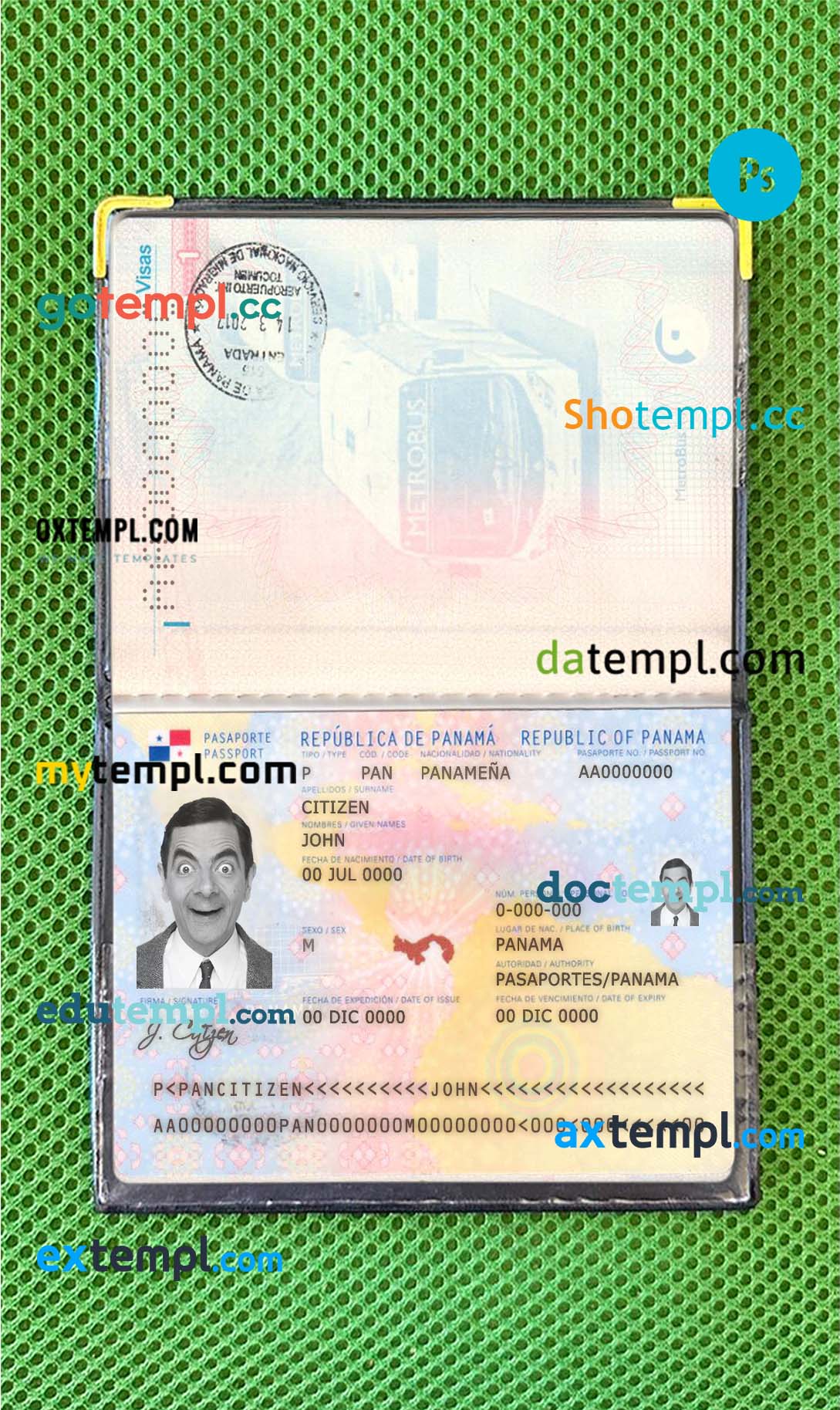 Kiribati driving license PSD files, scan look and photographed image, 2 in 1