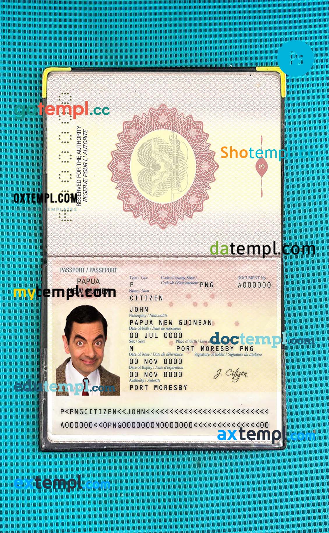 Belgium identity card PSD template, completely editable