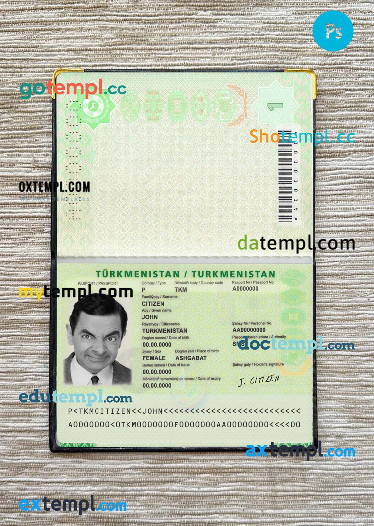 Jamaica identity document 2 templates in one archive – with takeaway price
