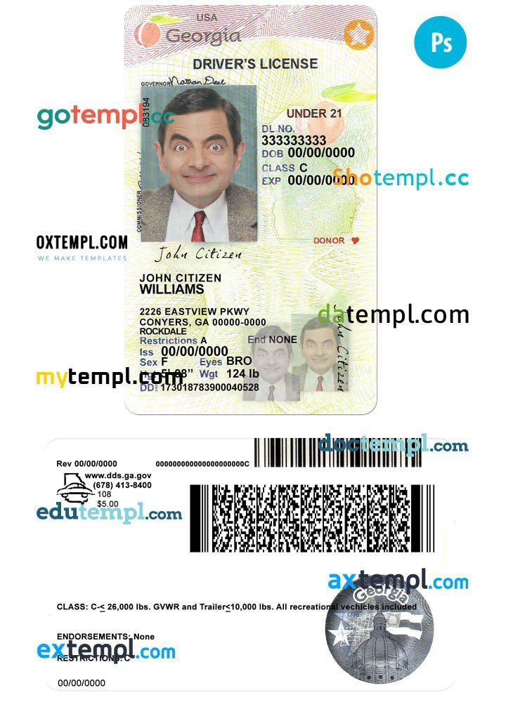 Kazakhstan driving license PSD files, scan look and photographed image, 2 in 1
