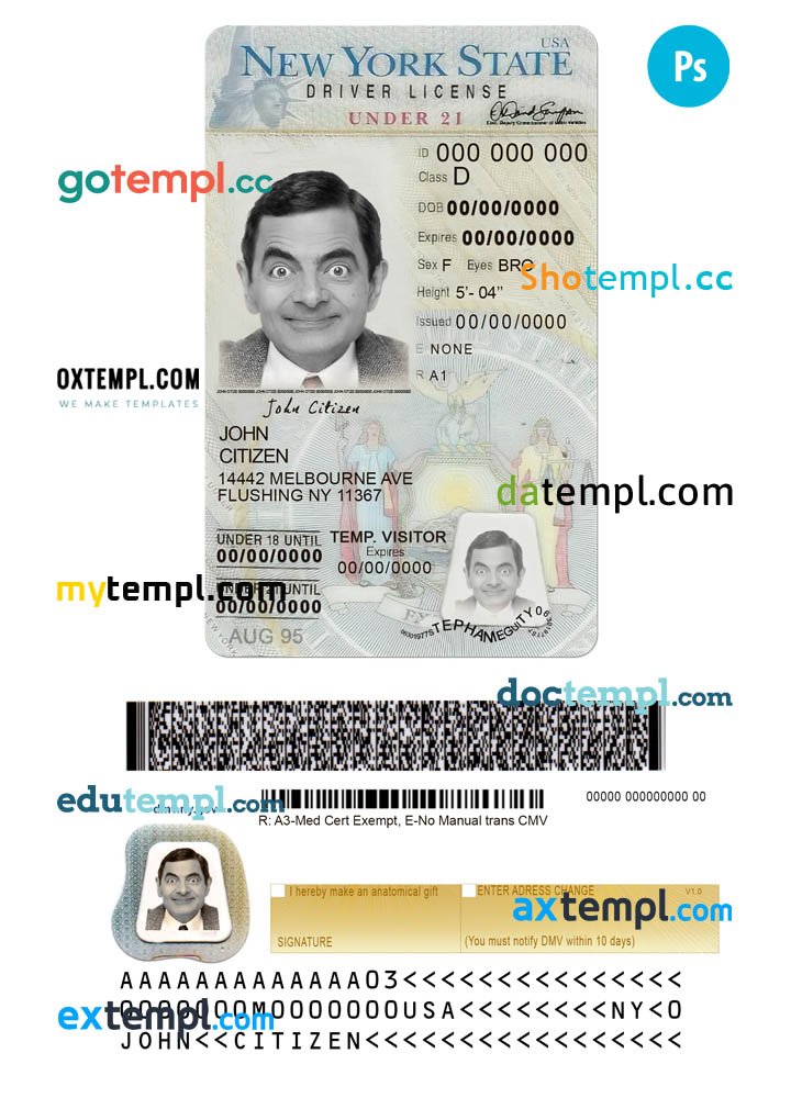 Panama vital record birth certificate PSD template, fully editable