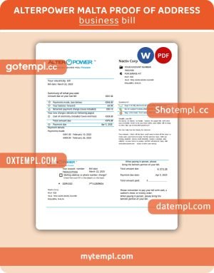 United Kingdom Amazon American multinational technology company invoice template in Word and PDF format, fully editable