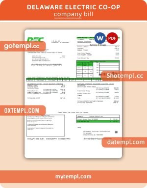USA Miller Optics invoice template in Word and PDF format, fully editable
