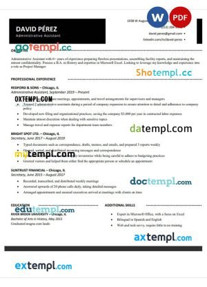 business development manager modern resume Word and PDF download template